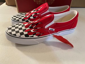 checkered flame vans
