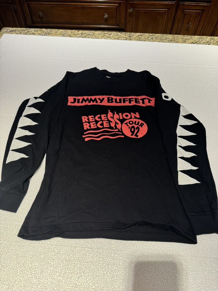 Vintage 1992 JIMMY BUFFETT Recession Recess Concert Tour T Shirt L
