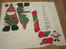 Vintage Christmas Splendor Santa Claus Cotton Fabric Panel