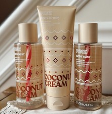 2 NEW VICTORIA S SECRET PINK COCONUT CREAM BODY MIST SPRAY, 8.4 oz Body Lotion