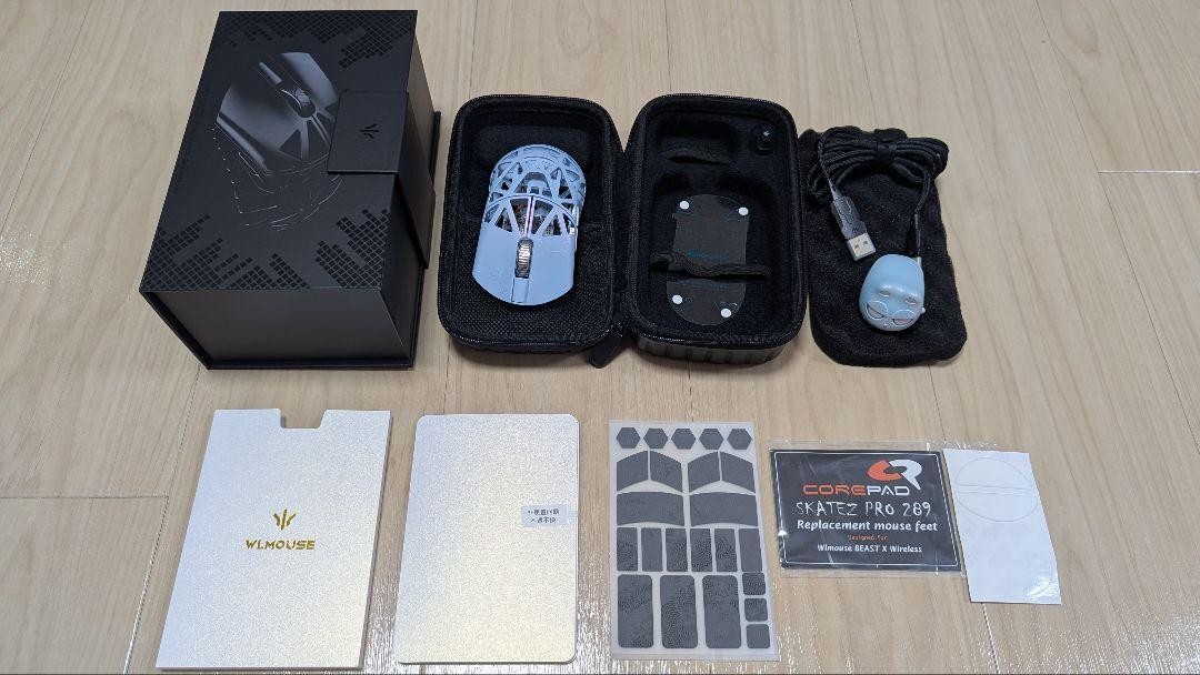 WLMOUSE × KIBU Beast X 3950 Ice Blue Gaming Mouse Used