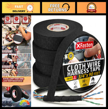 High-Heat Resistant Cloth Electrical Tape 3/4" x 90ft 5-Pack for Automotive Us