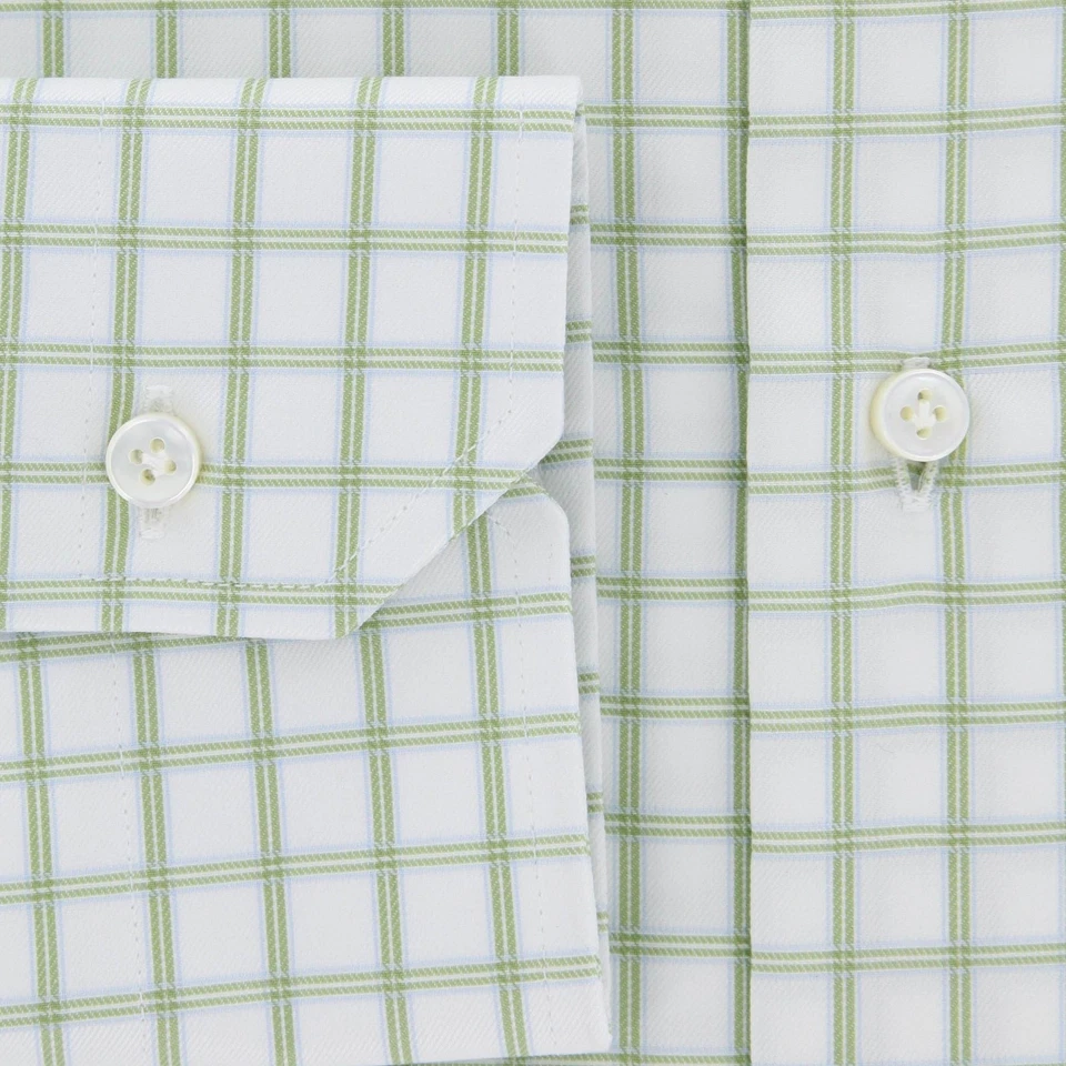 Barba Napoli Green Plaid Shirt - Slim - 15/38 - (D2U13T205405) - Image 3 of 4