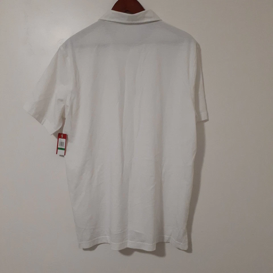 Camiseta deportiva IZOD Performance para hombre blanca grande jersey polo algodón poliéster Foto 2 de 4