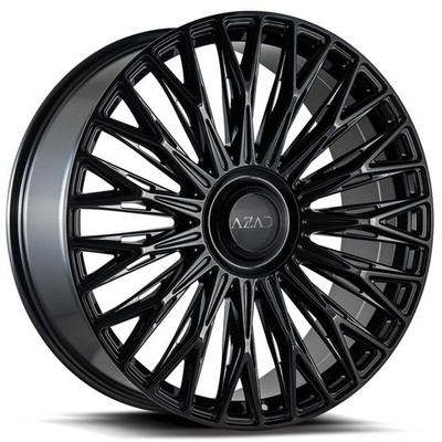 24x9/24x10 Azad Wheels AZV03 Gloss Black Floating Cap Rims (4pcs) A1