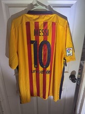 Authentic Barcelona 2015-16 Away Messi Jersey XXL Nike FC Barcelona Soccer Shirt