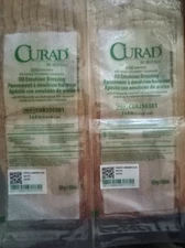 CURAD Xeroform Petrolatum Oil Emulsion Dressing Sterile 8"x3" Lot of 2~Exp 7/27