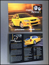 2002 Mazda Protege Protege5 Original 1-page Car Brochure Spec Sheet Card
