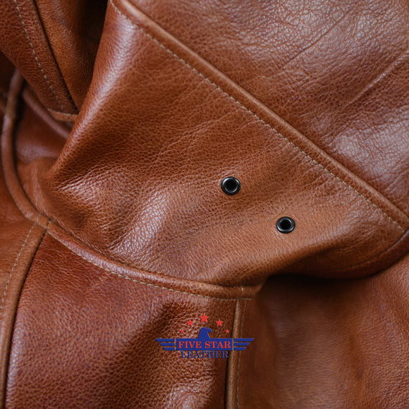 FiveStar Leather Men’s Heritage Civilian Windbreaker Vintage Horsehide Jacket UK image 8