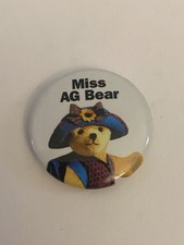 Miss AG Bear American Girl Grin Pins 238 1995 Pin Back Button P181
