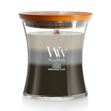 Scented Candle Medium Hourglass Shape Trilogy Warm Woods Fragrance 9.7oz Home