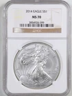 2024 1oz Silver American Eagle MS70 NGC 3854926-399