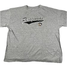 NHL Pittsburgh Penguins Official Licensed T Shirt Short Sleeve Mens Gray XXL