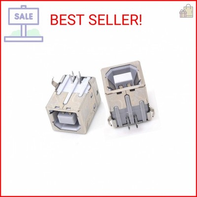 YXQ USB Type B Female Port 4-Pin 90 Degree B Solder Jack PCB Mount DIP Socket Co