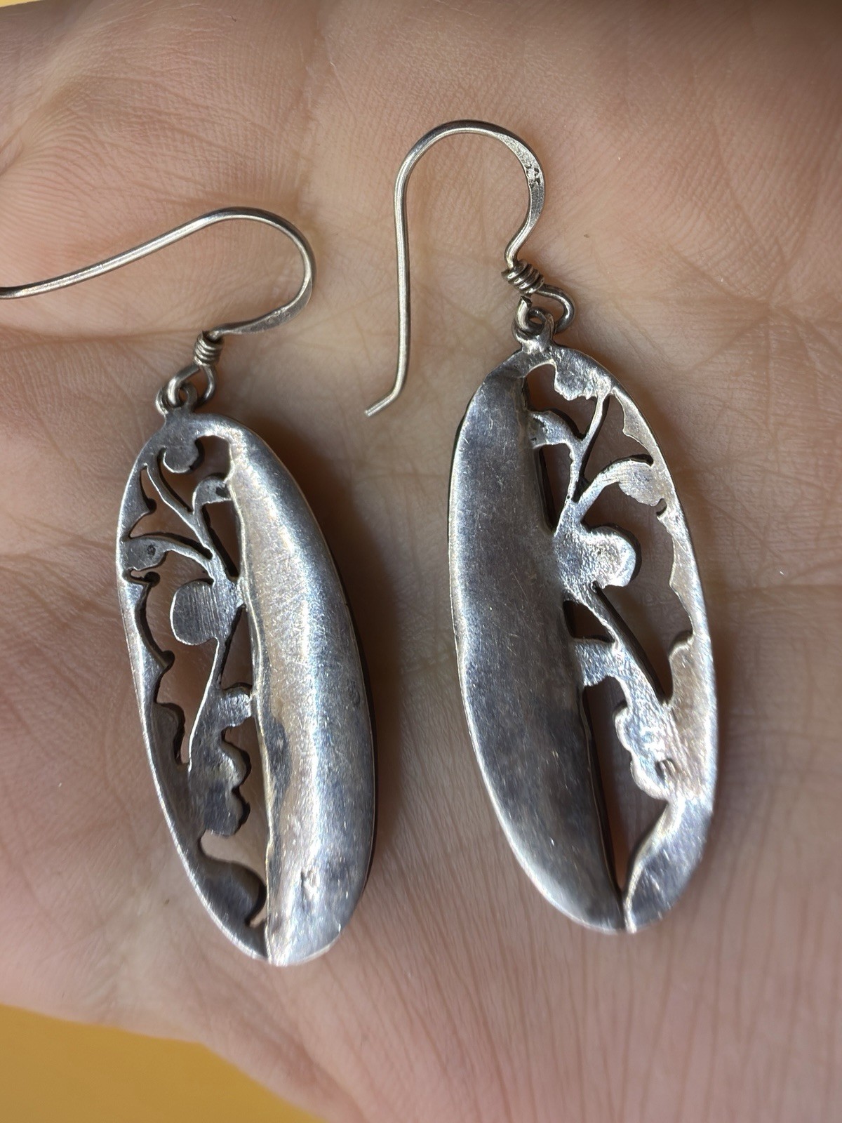 Vintage Earrings, Silver & Onyx – #145 image 3
