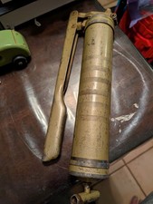 Vintage LARGE MADE IN USA PLEWS Lever Action Grease Gun 
