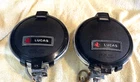 PAIR OF LUCAS LR14 LAMPS FOR MGB MG MIDGET TRIUMPH TR WITH COVERS