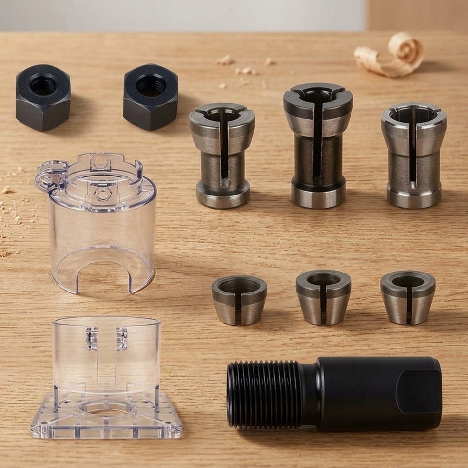 10-Piece Metal Plastic Adapter Set for Angle Grinder Router Conversion ...