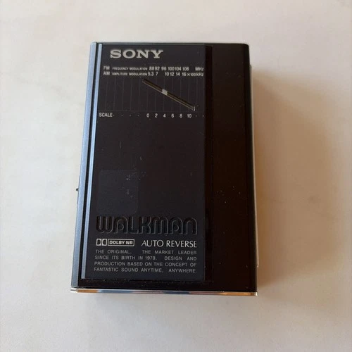 Vintage 1980's Sony WM-F100III Walkman For Parts Or Repair