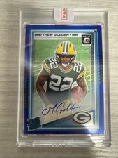 Matthew Golden 2025 Optic Rated Rookie RPS RC True Blue Prizm Auto /149 Sealed