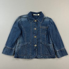 DKNY Jeans Denim Jacket Womens Large Dark Was...