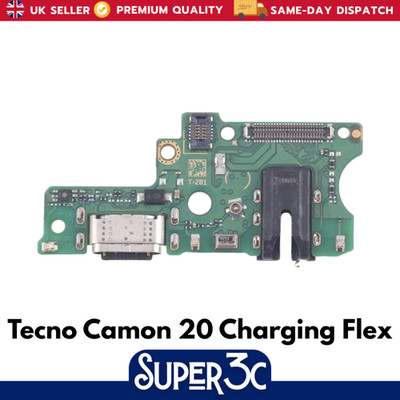 Für Tecno Camon 20 Ersatz Ladebuchse Dock Connector Mikrofon Flex - UK