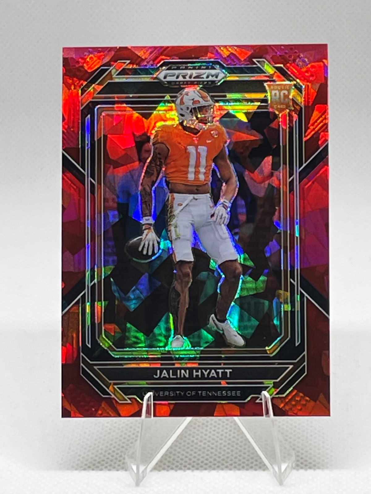 Jalin Hyatt Panini Prizm Draft Picks #141 Red Ice