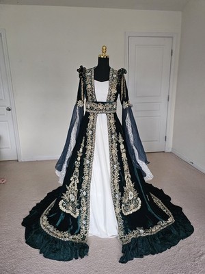 bride 5 pieces velvet kaftan Handmade Turkish Bindalli, Women Kaftan, Henna