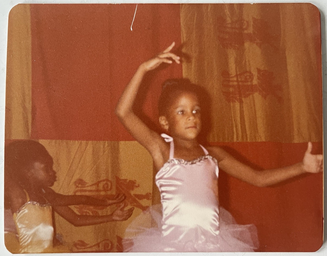 Vintage Photo Black African American Girl Ballerina Cute 1980