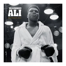 Carousel Calendars,  Muhammad Ali 2026 Mini Wall Calendar, 12'' X 7'', 16-Month