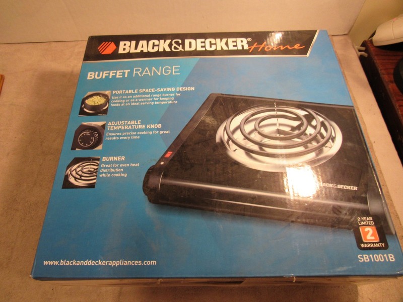 BLACK+DECKER  Single Burner Portable Buffet Range  Cooking Appliance NEW