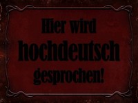 Holzschild 30X40 Cm Hier Hochdeutsch Gesprochen Deko Geschenk Holz Schild