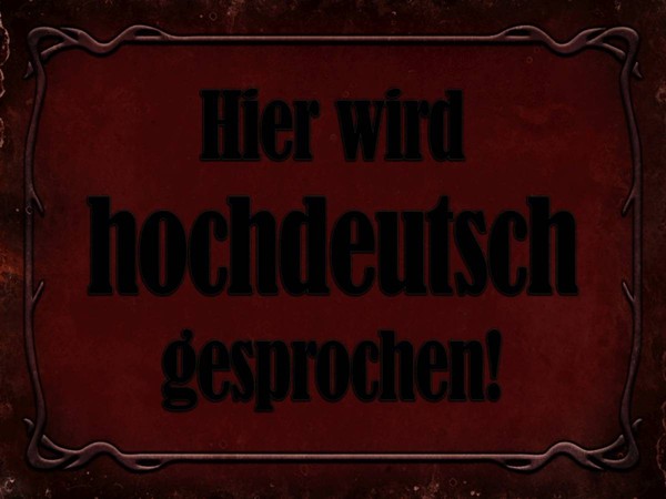 Holzschild 30X40 Cm Hier Hochdeutsch Gesprochen Deko Geschenk Holz Schild-image