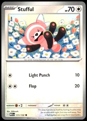 Stufful 111/132 ME01: Mega Evolution Regular LP Pokemon TCG