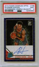DeAndre Hunter 2019 Donruss Optic Purple Velocity Autograph /10 PSA 9 RC 💎