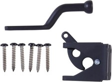 Gate Latch Out Swinging Automatic Matte Black National Hardware N109-020
