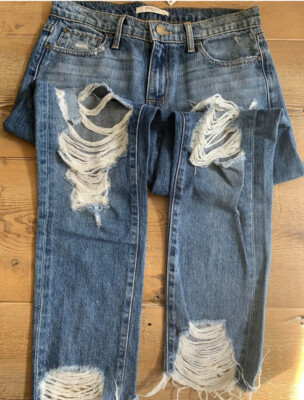 Fidelity Dee Dee Distressed Denim Jeans Size 28 BNWT