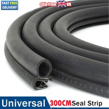 1Roll 10FT Car Weather Strip Door Window Lock Trunk Rubber Seal Hood Edge Trim