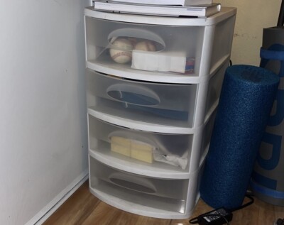 3 Drawer Plastic Storage Drawers Containers Clear Rack Cabinet Organizer White