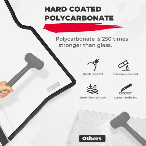 KEMIMOTO Rear Windshield Scratch Resistant for CFMOTO ZForce 950 HOEX 2020-2024 - Picture 5 of 11
