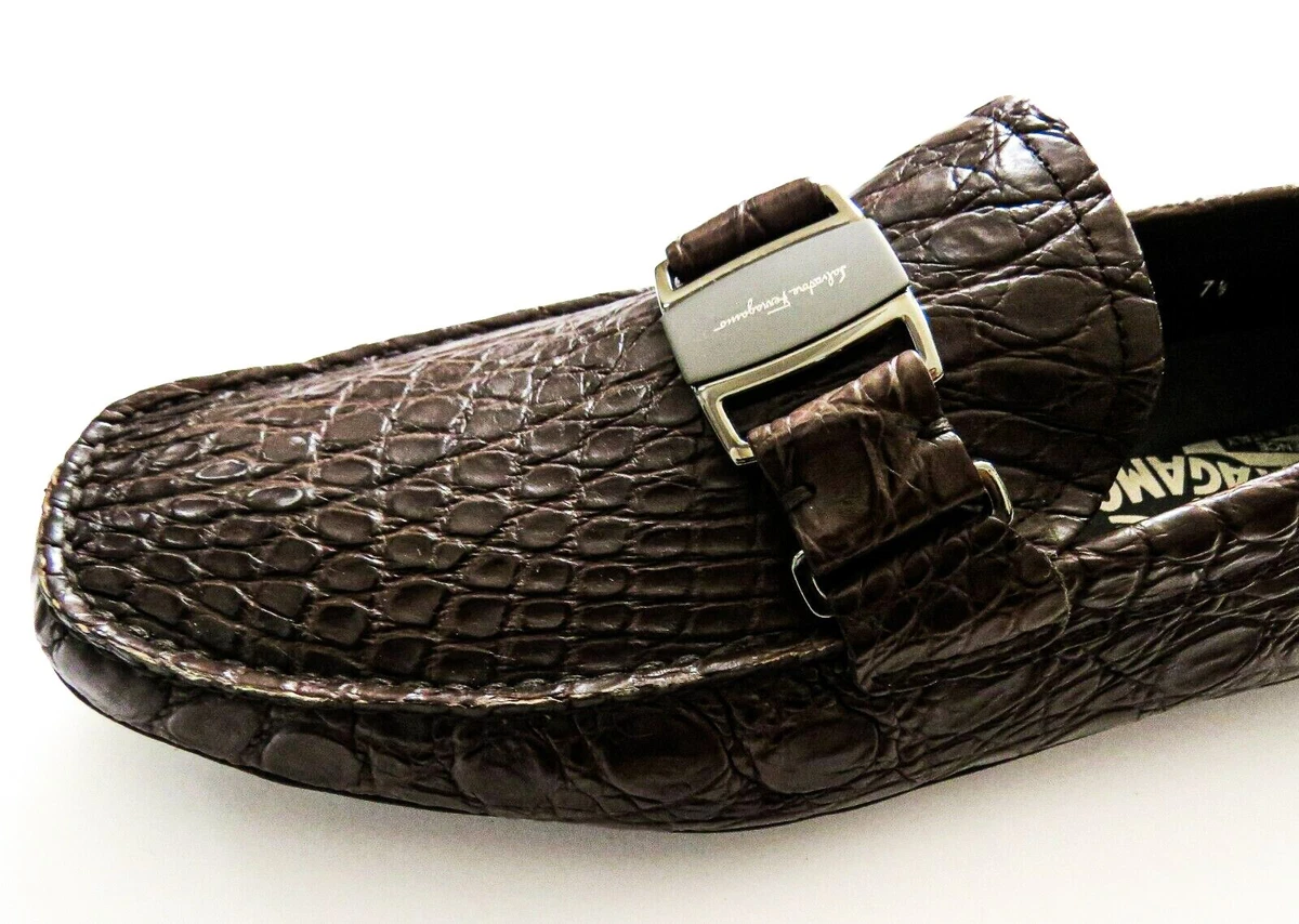 Ferragamo top crocodile loafers