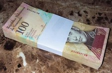 1 Bundle 100 pcs Bank Notes Venezuela 100 Bolivares Circulated 2007-2017 