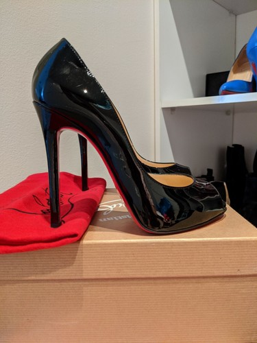 black patent heels platform