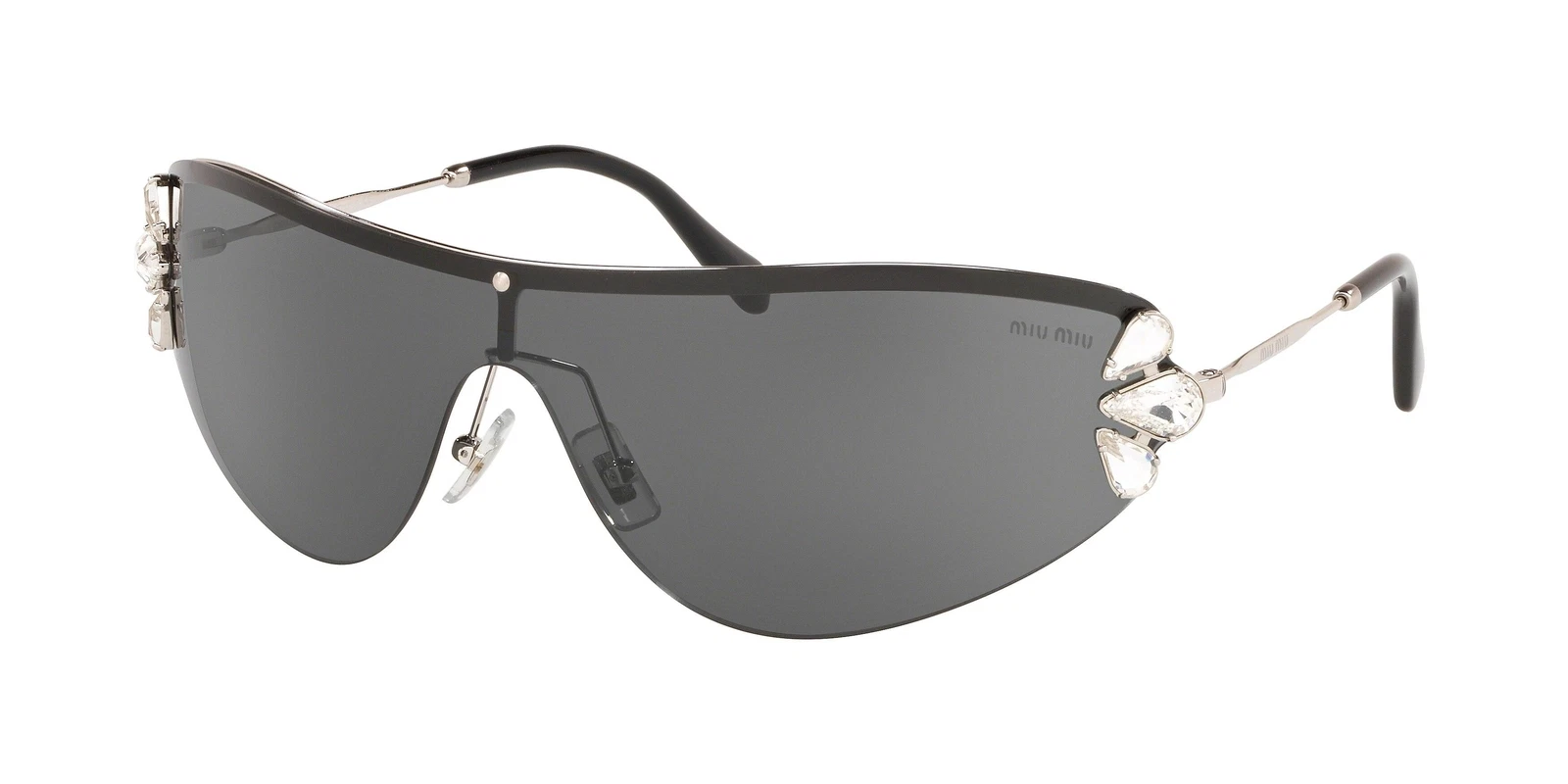Miu Miu — NEW Miu Miu 66US Core Collection Sunglasses 1BC1A1 Silver 100% AUTHENTIC
