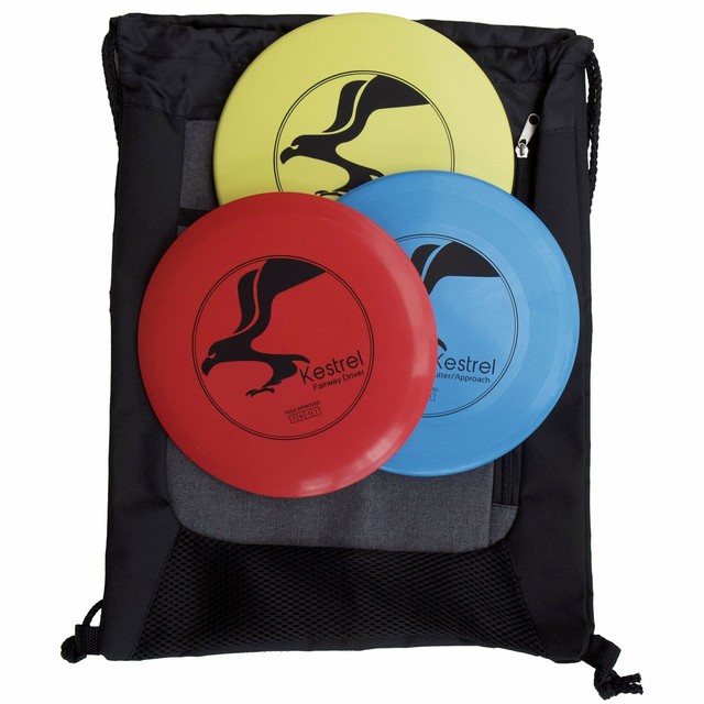Kestrel Disc Golf Beginner Set Bundle 3 Discs + Bag Includes