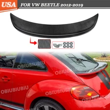 Factory Style For 2012-2019 VW Beetle Rear Trunk Roof Spoiler Wing Carbon Look