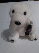 Coca Cola Polar Bear Soda Teddy Plush Collection Holding Coke Bottle VTG 1993 02