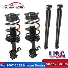 4Pcs Front & Rear Complete Struts Shocks Absorbers For 07-12 Nissan Sentra 2.0L