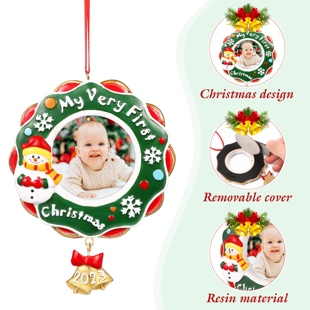 2023 Baby First Christmas Photo Frame Ornament Xmas Tree Decoration eBay