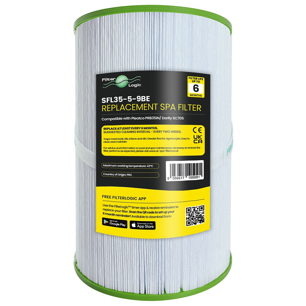 Filterlogic SFL35-5-9BE Spa Filter Compatible With Pleatco PRB35IN/Darlly SC705